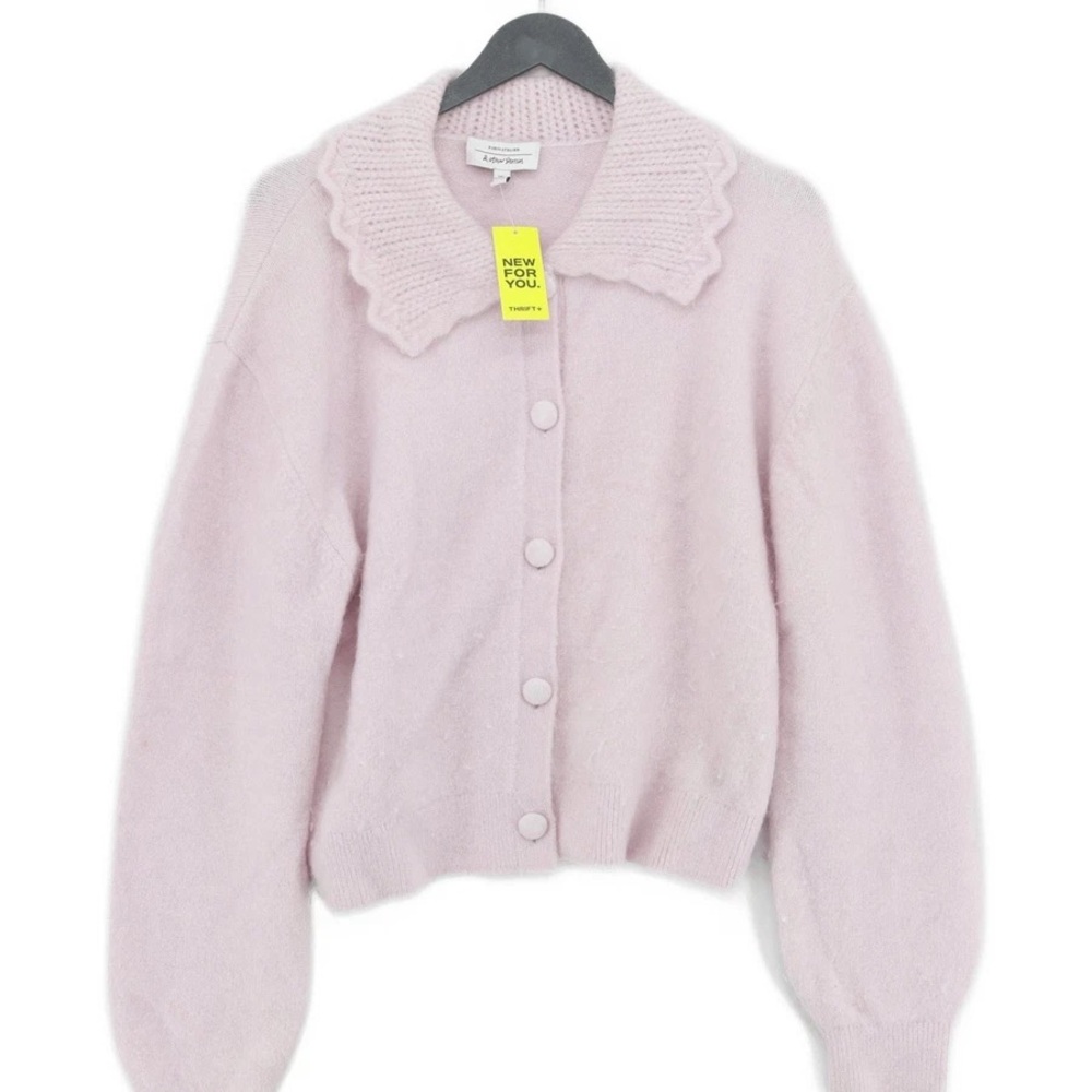 & other stories Free People Soft Pink Women's Sweater with Scallop Collar